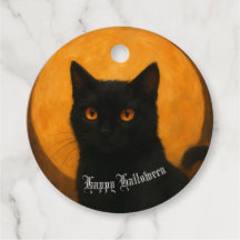 Smakfull skräck Halloween Svart Katt Skördemåne