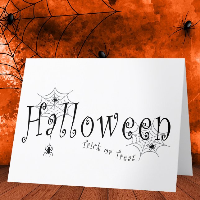 Smakfull skräck: Halloweendesign med spindelnät Tack Kort (Skapare uppladdad)
