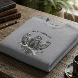 Smakfull svart onyx-korpg dunkel akademia t shirt