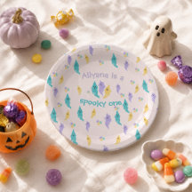 Smakfullt färgglatt Halloween-spöke födelsedagsfir