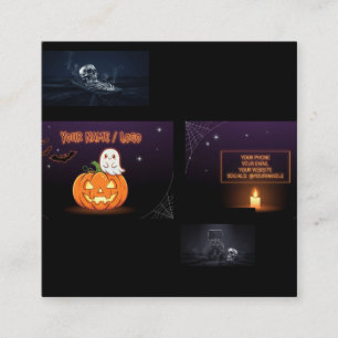 Smakfullt Halloween-visitenkort Fyrkantigt Visitkort