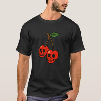 Smakfullt läskiga körsbärsskallar Mörkt frukt T Shirt