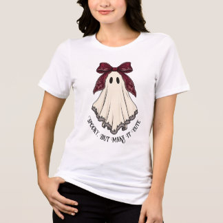 Smakfullt Söt Coquette Spök Burgunderröd Rosett T Shirt