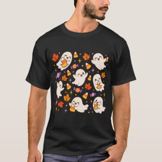 Smakfullt söta godis majs spök mönster t shirt