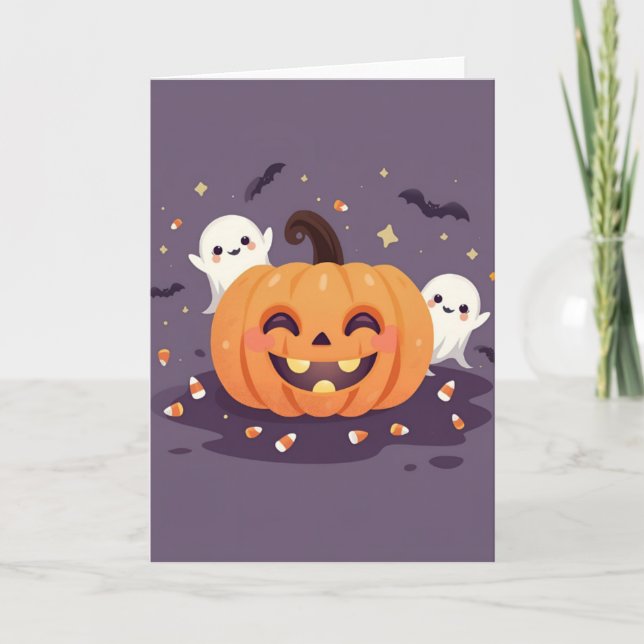 Smakfullt sötsak Halloween-kort för fest – 5x7 Kort (Framsida)