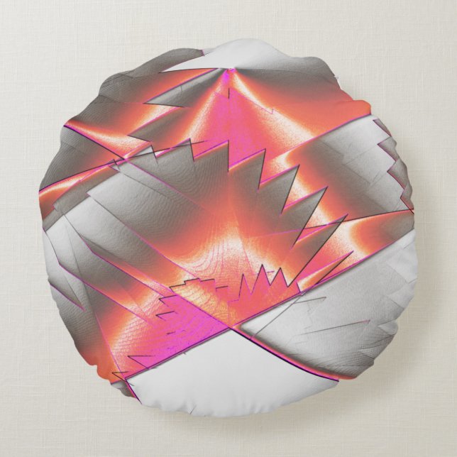 Smaklax eller persika, extremt grov, digitaliserad rund kudde (Baksidan)