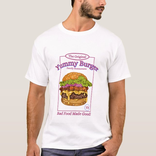 Smaklig burgare t shirt (Framsida)