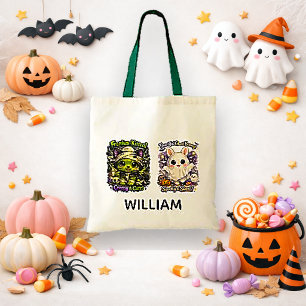 Smaklig Halloween-mönster för trick or treat Tygkasse