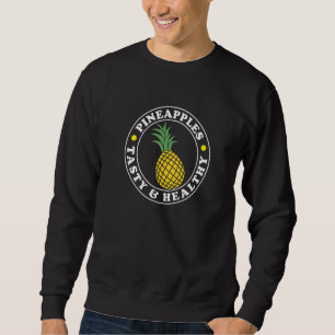 Smaklig Hälsosam Ananas Exotiska Frukter Vitaminer Lång Ärmad Tröja