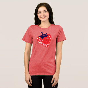Smaklig jordgubbsgrafisk slogan t-shirt