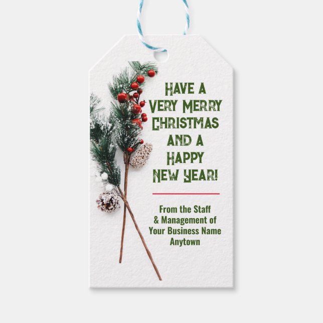 Smaklig och Snyggt jul Presentetikett (Framsidan)