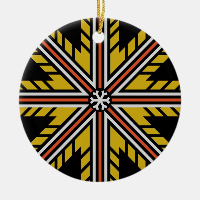 Smaklig ornament, anpassade julgransprydnad keramik (Framsidan)