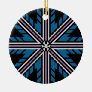 Smaklig ornament, dubbla-sidig julgransprydnad keramik