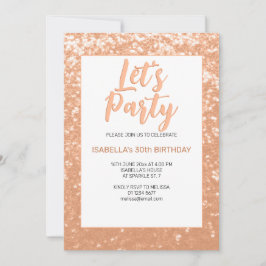 Smaklig persiko-vuxen födelsedag Lets party Inbjudningar