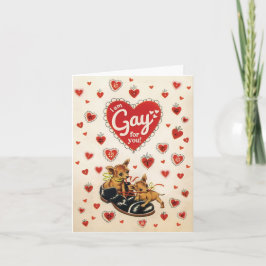 Smaklig, rolig retro Valentine-kort Helgkort
