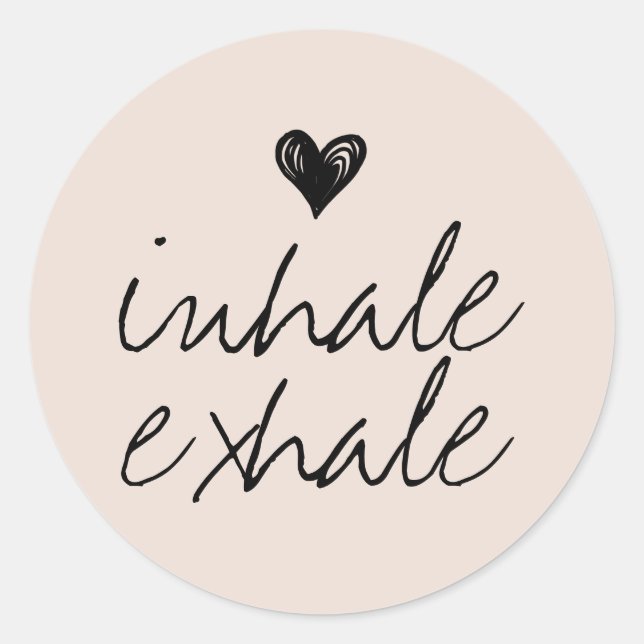 Smaklig, söt, minimal krämbeige runt klistermärke (Framsida)