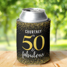 Smaklig svart guld glitter-skript 50 och fantastis