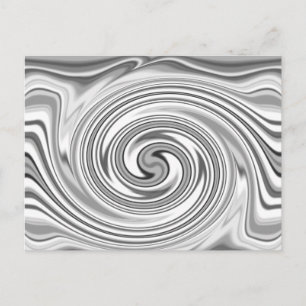 Smaklig, svart, vit, suddig Spiral-effekt Vykort
