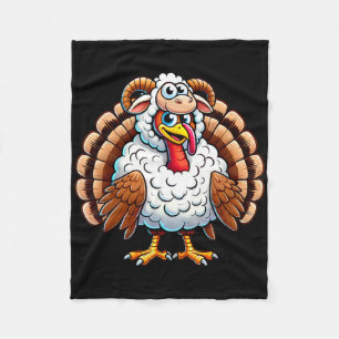 Smaklig Thanksgiving-kalkon utklädd till får Rolig Fleecefilt
