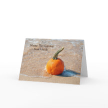 Smaklig Thanksgiving-pumpa på stranden