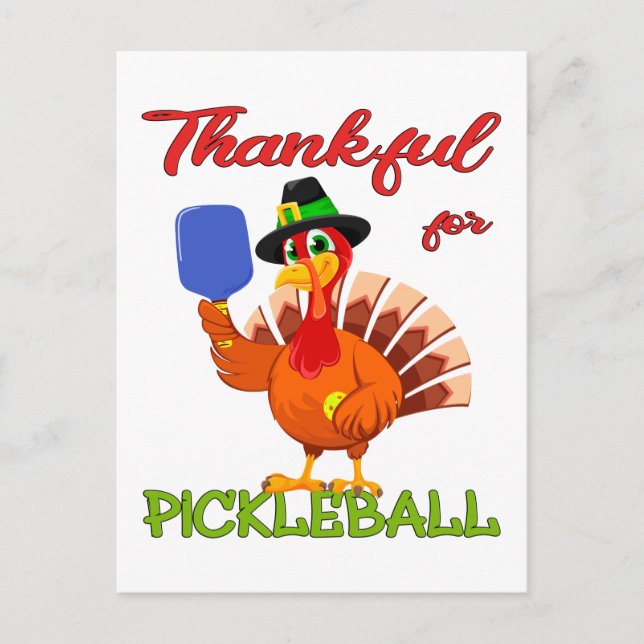 Smaklig Thanksgiving-turkey - Tacksam för Pickleba Vykort (Framsida)