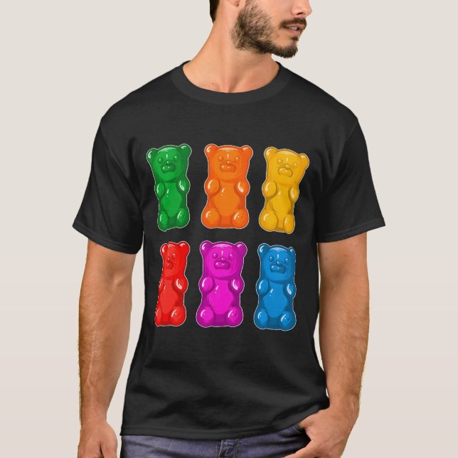 Smakliga Gummibjörnar T Shirt (Framsida)