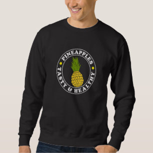 Smakliga Sunda Ananas Vitamin Sommar Frukter Lång Ärmad Tröja