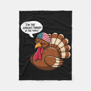 Smakligaste kalkonen på bordet på Thanksgiving Fleecefilt