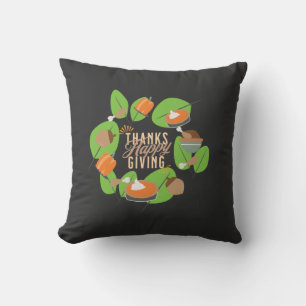 Smakligaste Thanksgiving-kyrkan Pumpa Höst Grönska Kudde