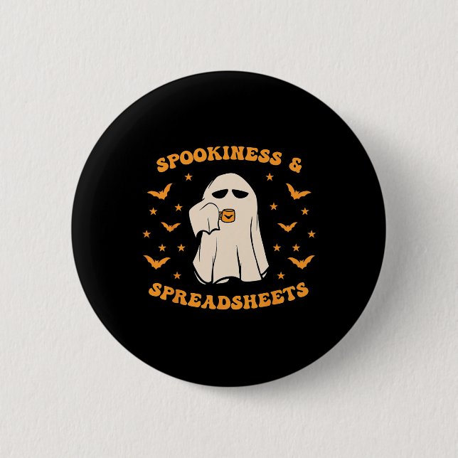 Smaklighet och kalkylblad Halloween Accountant B Knapp (Framsida)