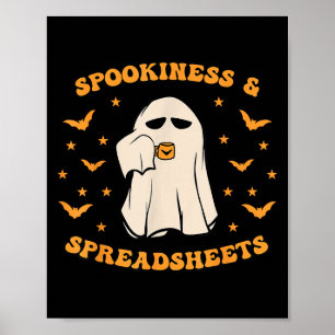 Smaklighet och kalkylblad Halloween Accountant B Poster