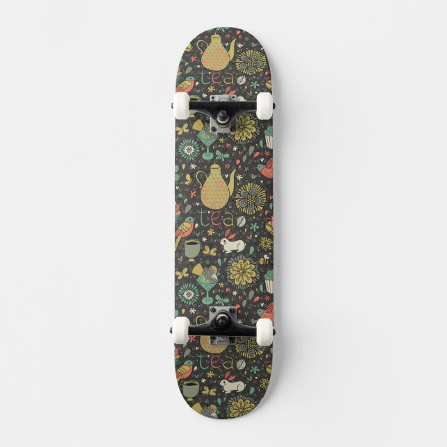 Smakligt ljust Teakort Skateboard Bräda 20,5 Cm (Framsida)