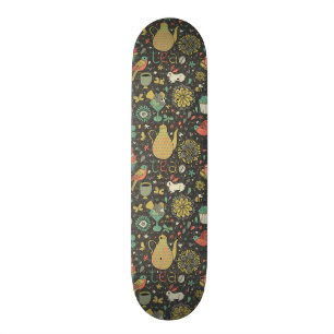 Smakligt ljust Teakort Skateboard Bräda 20,5 Cm