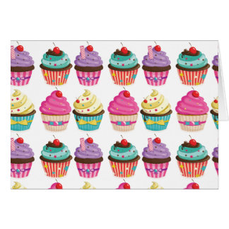 Smakligt muffinmönster hälsningskort