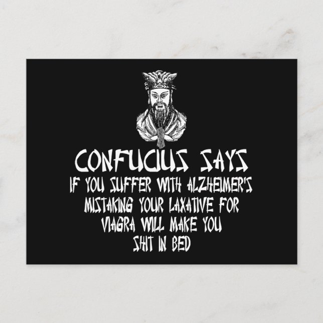 Smaklös humor vykort (Framsida)