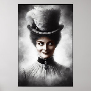 Smaklöst porträttkonst från den viktorianska eran poster