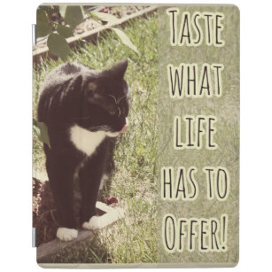 Smakning av livets motiv - designfoto av katt iPad skydd
