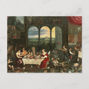 Smakning, hörsel och beröring, 1618 vykort