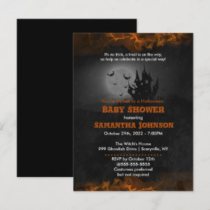 Smakoky Halloween-inbjudan till babyvisningsprogra Inbjudan Vykort