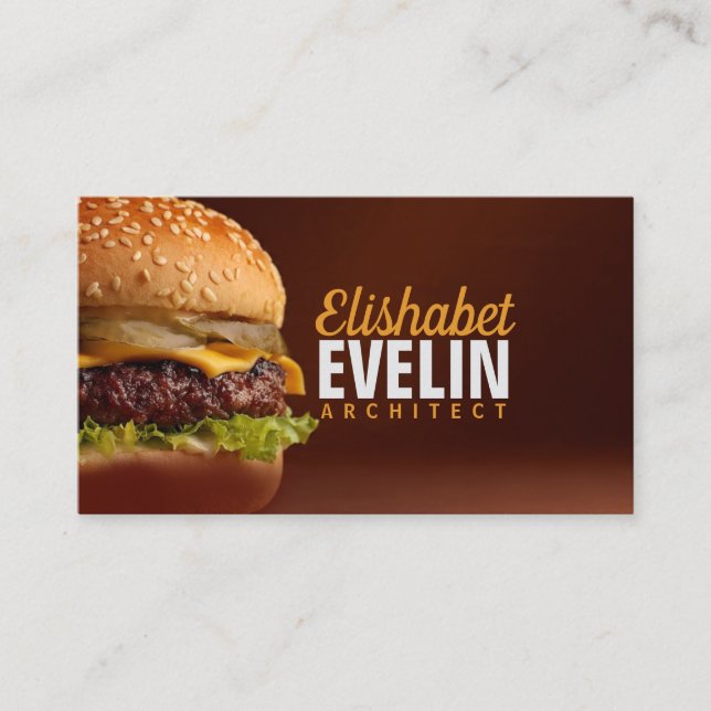 Smakrik Burger Glädje g764 Visitkort (Framsida)