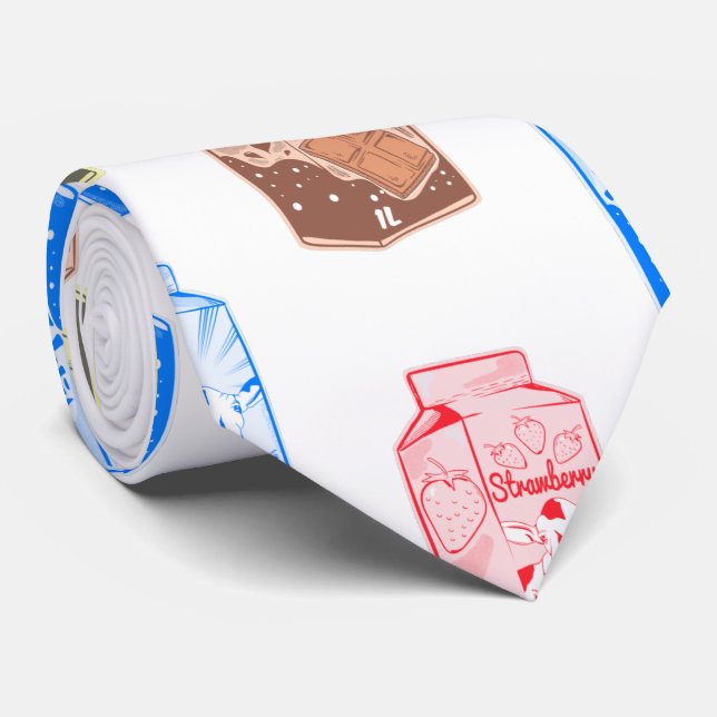 Smaksatt mjölk mönster slips (Rullad)