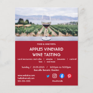 Smaksmak i vin, vinodling, mat och dryck festival flygblad