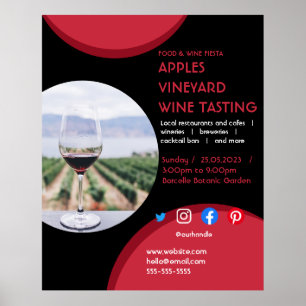 Smaksmak i vin, vinodling, mat och dryck festival poster
