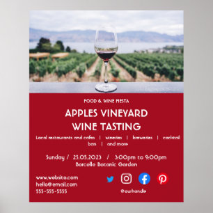 Smaksmak i vin, vinodling, mat och dryck festival poster