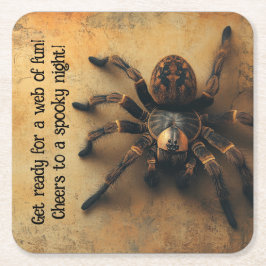 Smaktakulär Spider HALLOWEEN Bash! Underlägg Papper Kvadrat