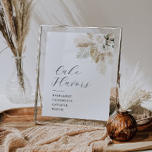 Smaktecken på boho pampas och greenery Cake flavor