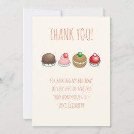 Småkummel, födelsedag tack kort