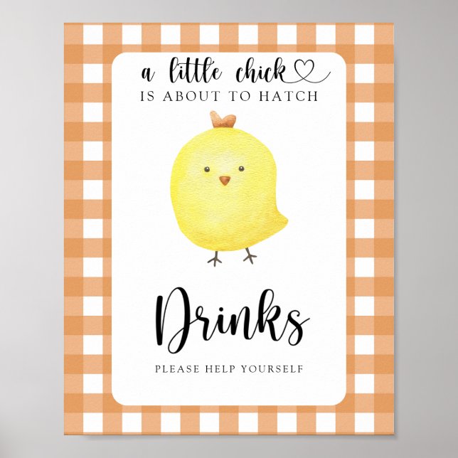Småkyckling - Drinks hjälper dig själv Poster (Framsidan)