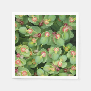 Smal Grönt Flora Pappersservett