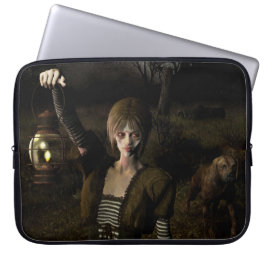 Smal kvinna som bär lampa laptop fodral